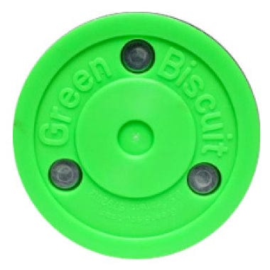 Green biscuit streethockey puck